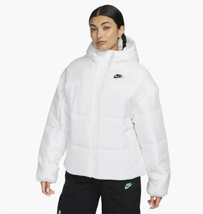 Куртка жіноча Nike Sportswear Classic Puffer Therma-Fit Loose Hooded Jacket (FB7672-100)