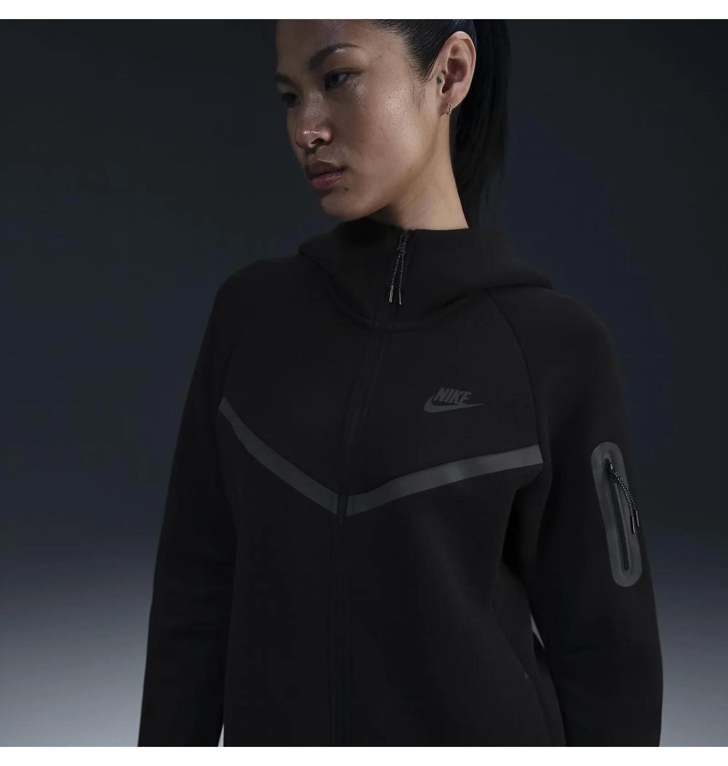 Кофта жіночі Nike W Nsw Tch Flc Wr Fz Hdy 2 (HV6747-010)